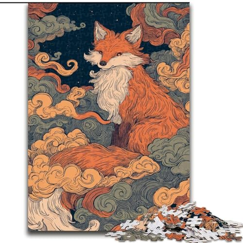 Puzzle für Erwachsene Magic Fox, Familienspiel zum Stressabbau, schwierige Herausforderung, EIN Kunstwerk für Kinder ab 14 Jahren (Größe 26x38cm) von LiJianXXR