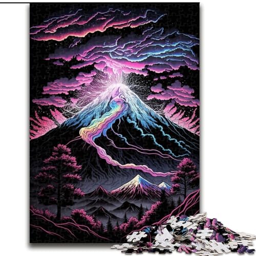 Puzzle für Erwachsene mit 1000 Teilen, Mount Fuji-Puzzle aus Karton, anspruchsvolles Denkspiel für Teenager, perfekt als Heimdekoration oder Geschenk, 1000 Stück(26x38cm) von LiJianXXR