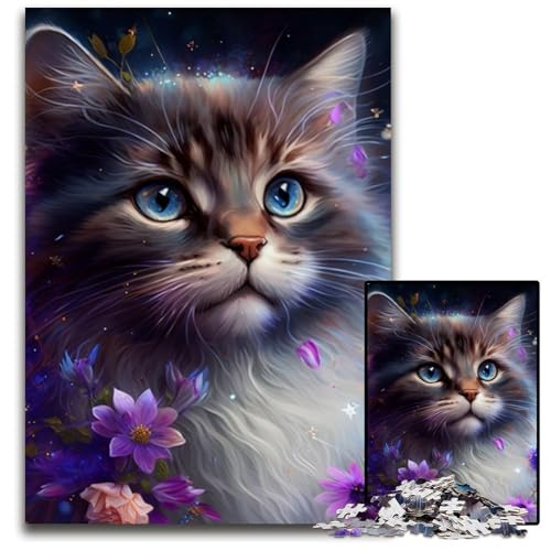 Puzzle für Erwachsene mit Katzenmotiv, 1000 Teile, Puzzles für Erwachsene für Feiertage, Geburtstage und Familienspieleabende, 26x38cm/10,23x14,96 Zoll Puzzle für Erwachsene mit Katzenmotiv, 1000 Teile, Puzzles für Erwachsene für Feiertage, Geburtstage und Familienspieleabende, 26x38cm/10,23x14,96 Zoll von LiJianXXR