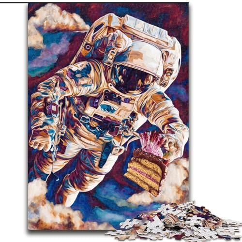 Puzzle für Erwachsene und Jugendliche, 1000 Teile, Astronauten im Weltraum, Lernspiele, Heimdekoration, geeignet als Schreibtischdekoration (Größe 26x38cm) von LiJianXXR