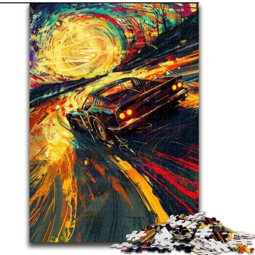 Puzzle für Erwachsene und Jugendliche, 1000 Teile, Cooler Sportwagen, Lernspiele, Heimdekoration, geeignet als Schreibtischdekoration (Größe 50x75cm) von LiJianXXR