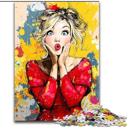 Puzzle für Erwachsene und Jugendliche, 1000 Teile, Fantasy-Mädchen, Spielzeug, Lernspiele, Stressabbau, Stärkung der Liebe zwischen Paaren (Größe 26x38cm) von LiJianXXR