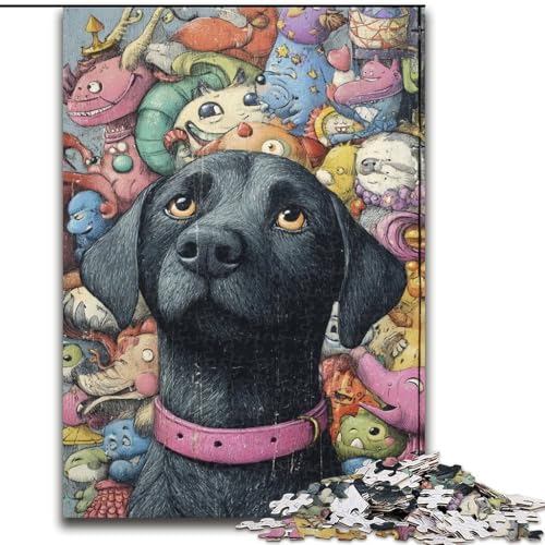 Puzzle für Erwachsene und Jugendliche, 1000 Teile, Hundekunst, Spielzeug, Lernspiele, Stressabbau, Stärkung der Liebe zwischen Paaren (Größe 26x38cm) von LiJianXXR