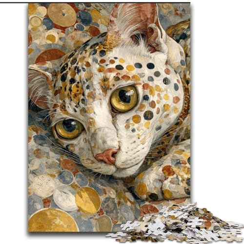 Puzzle für Erwachsene und Jugendliche, 1000 Teile, Katzenkunst, Spielzeug, Lernspiele, Stressabbau, Stärkung der Liebe zwischen Paaren (Größe 50x75cm) von LiJianXXR