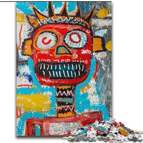 Puzzle für Erwachsene und Jugendliche, 1000 Teile, Kunst im Basquiat-Stil, Spielzeug, Lernspiele, Stressabbau, Stärkung der Liebe zwischen Paaren (Größe 26x38cm) von LiJianXXR