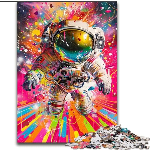 Puzzle für Erwachsene und Jugendliche, 1000 Teile, Psychedelischer Astronaut, Lernspiele, Heimdekoration, geeignet für die Schreibtischdekoration (Größe 50x75cm) von LiJianXXR