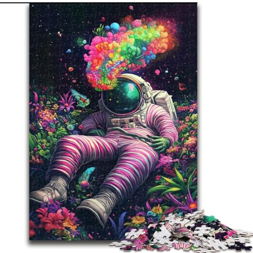 Puzzle für Erwachsene und Jugendliche, 1000 Teile, Psychedelischer Astronaut, Spielzeug, Lernspiele, Stressabbau, Stärkung der Liebe zwischen Paaren (Größe 50x75cm) von LiJianXXR