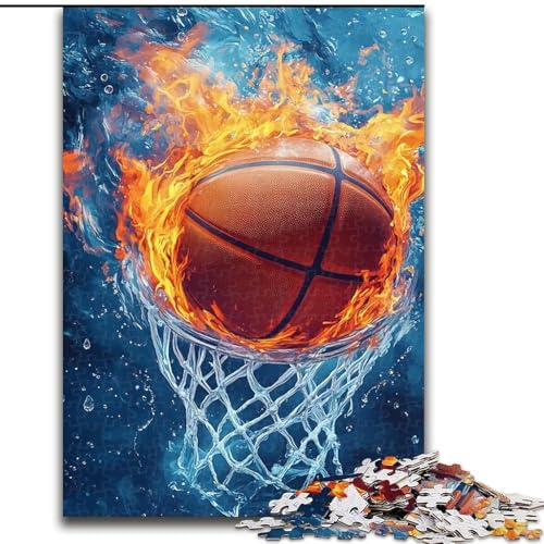 Puzzle für Erwachsene und Jugendliche, 1000 Teile, Slam Dunk Basketball, Spielzeug, Lernspiele, Stressabbau, Stärkung der Liebe zwischen Paaren (Größe 26x38cm) von LiJianXXR