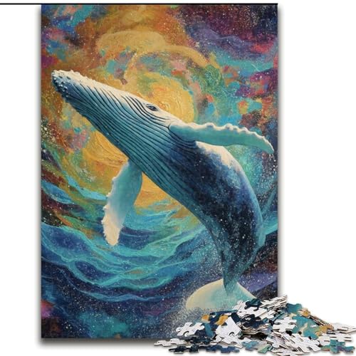 Puzzle für Erwachsene und Jugendliche, 1000 Teile, Weltraumwal, Lernspiele, Heimdekoration, geeignet für die Schreibtischdekoration (Größe 50x75cm) von LiJianXXR