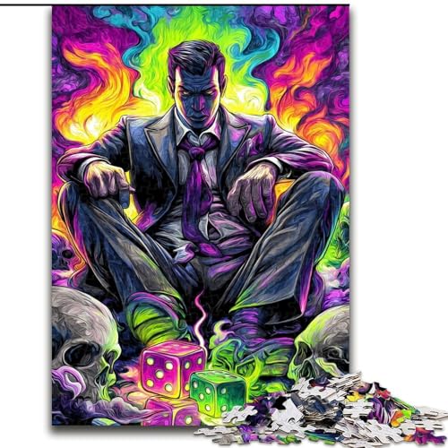 Puzzle für Erwachsene und Jugendliche, 1000 Teile, Zauberer, Lernspiele, Heimdekoration, geeignet für die Schreibtischdekoration (Größe 26x38cm) von LiJianXXR
