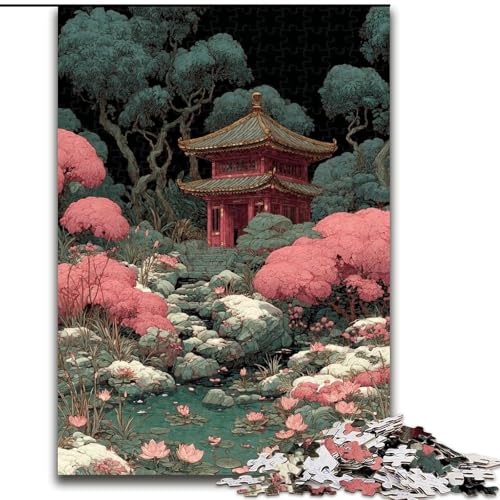 Puzzle für Erwachsene und Jugendliche, 1000 Teile, japanischer Stil, Spielzeug, Lernspiele, Stressabbau, Stärkung der Liebe zwischen Paaren (Größe 26x38cm) von LiJianXXR
