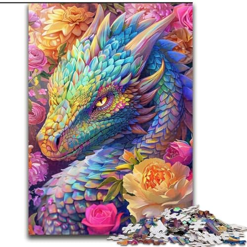 Puzzle für Erwachsene und Jugendliche, 1000 Teile, magischer Drache, Lernspiele, Heimdekoration, geeignet für die Schreibtischdekoration (Größe 50x75cm) von LiJianXXR