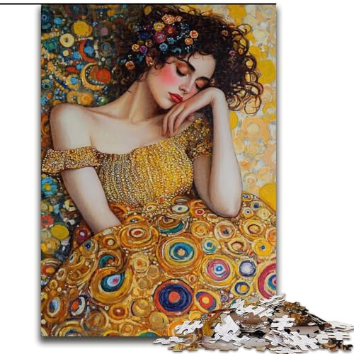 Puzzle für Erwachsene und Jugendliche, 1000 Teile, schöne schlafende Frau, Spielzeug, Lernspiele, Stressabbau, Stärkung der Liebe zwischen Paaren (Größe 50x75cm) von LiJianXXR
