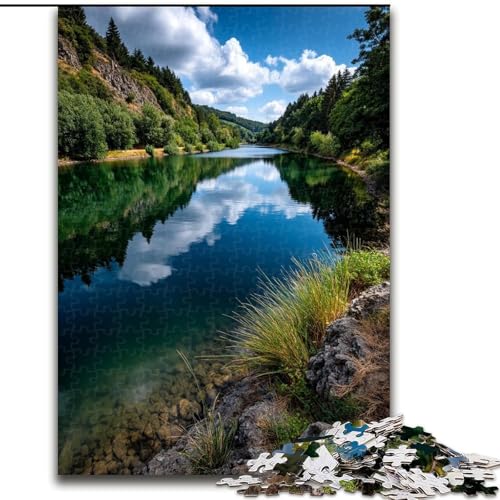 Puzzle für Erwachsene und Jugendliche, 1000 Teile, wunderschöne Berge und Seen, Lernspiele, Heimdekoration, geeignet für die Schreibtischdekoration (Größe 26x38cm) von LiJianXXR