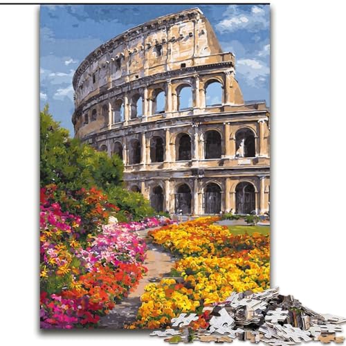 Puzzle für Jugendliche, Kolosseum, für Kinder ab 14 Jahren, Heimdekoration als Geschenk für die ganze Familie und Freunde (Größe 50x75cm) von LiJianXXR