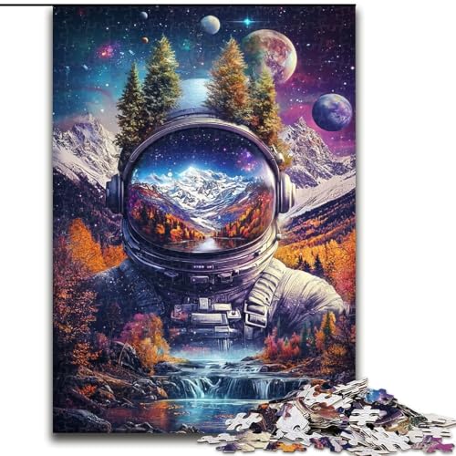 Puzzle für Teenager, 1000 Astronautenberge, Lernspiele, Heimdekoration, geeignet für die Schreibtischdekoration (Größe 50x75cm) von LiJianXXR