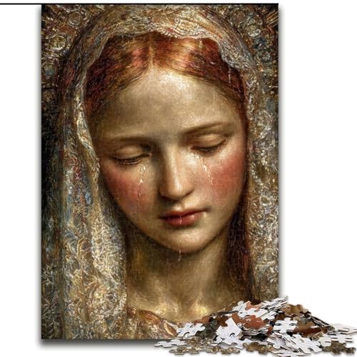 Puzzle für Teenager, 1000 Bilder, Jungfrau-Maria-Kunst, Lernspiele, Heimdekoration, geeignet für die Schreibtischdekoration (Größe 26x38cm) von LiJianXXR