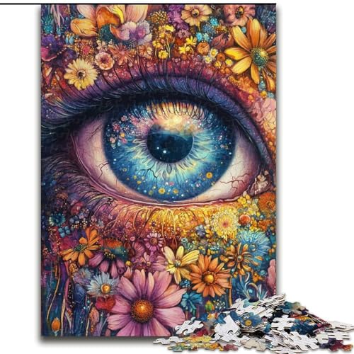 Puzzle für Teenager, 1000 Blumenaugen, Lernspiele, Heimdekoration, geeignet für die Schreibtischdekoration (Größe 50x75cm) von LiJianXXR