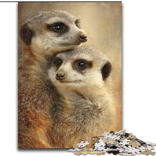 Puzzle für Teenager, 1000 Erdmännchen, Lernspiele, Heimdekoration, geeignet für die Schreibtischdekoration (Größe 50x75cm) von LiJianXXR