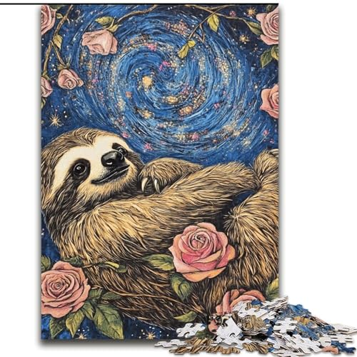 Puzzle für Teenager, 1000 Galaxie-Faultiere, Lernspiele, Heimdekoration, geeignet für die Schreibtischdekoration (Größe 26x38cm) von LiJianXXR
