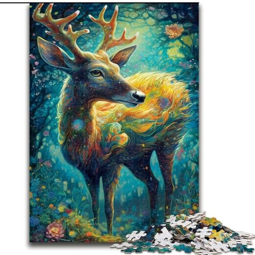 Puzzle für Teenager, 1000 Hirsche, Lernspiele, Heimdekoration, geeignet für die Schreibtischdekoration (Größe 26x38cm) von LiJianXXR