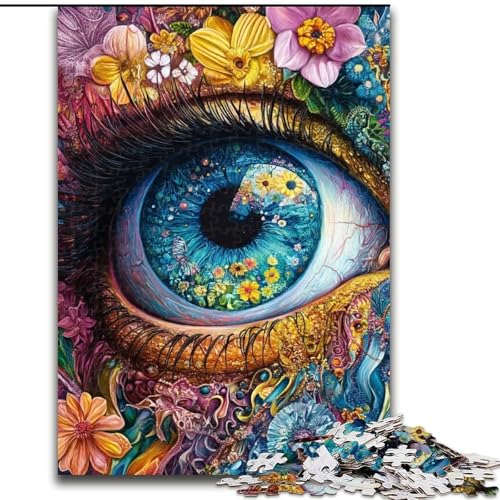 Puzzle für Teenager, 1000 Teile, Blumenaugen, hilft dem Gehirn, süchtig machendes Spielzeug zu trainieren, um Geduld zu fördern und das Gedächtnis zu verbessern (Größe 50x75cm) von LiJianXXR