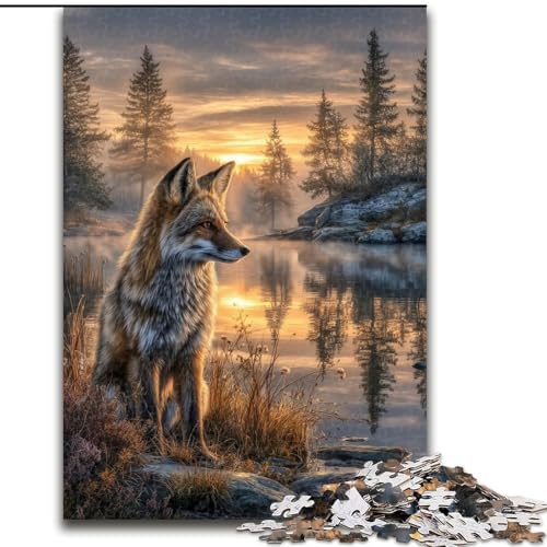 Puzzle für Teenager, 1000 Teile, Fuchs, hilft dem Gehirn, süchtig machendes Spielzeug zu trainieren, um Geduld zu fördern und das Gedächtnis zu verbessern (Größe 26x38cm) von LiJianXXR