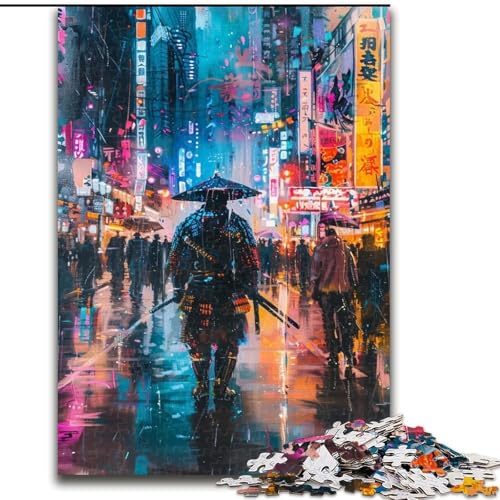 Puzzle für Teenager, 1000 Teile, Ninja-Krieger, anspruchsvoll und schwierig mit vollständig ineinandergreifenden, zufällig geformten Teilen (Größe 26x38cm) von LiJianXXR
