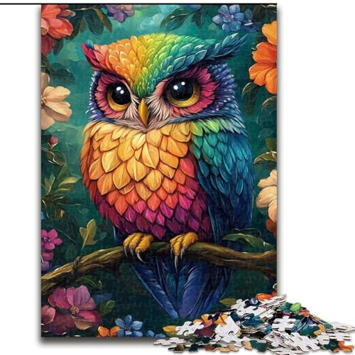 Puzzle für Teenager, 1000 Teile, süße kleine Eule, Quizspiel, Wanddekoration, einzigartige Geburtstags (Größe 26x38cm) von LiJianXXR