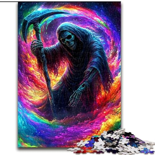 Puzzle für Teenager, 1000 Totenschädel, Lernspiele, Heimdekoration, geeignet für die Schreibtischdekoration (Größe 50x75cm) von LiJianXXR