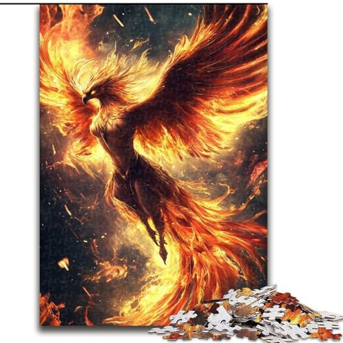Puzzle für Teenager, 1000 mysteriöse Phönixe, Lernspiele, Heimdekoration, geeignet für die Schreibtischdekoration (Größe 50x75cm) von LiJianXXR
