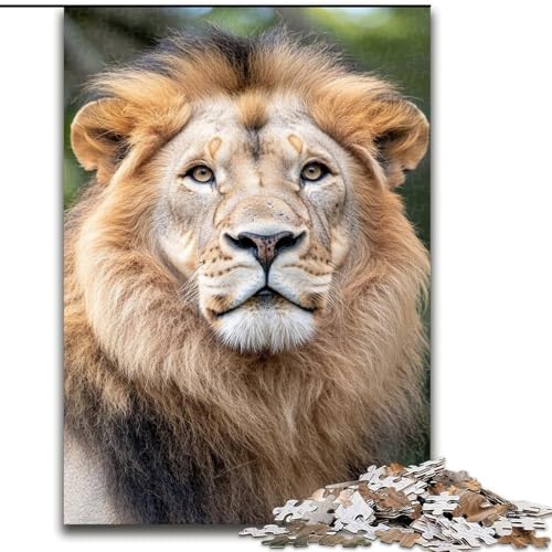 Puzzle für Teenager, 1000-teiliges Puzzle, Tierlöwe, Quizspiel, Wanddekoration, einzigartige Geburtstags (Größe 26x38cm) von LiJianXXR