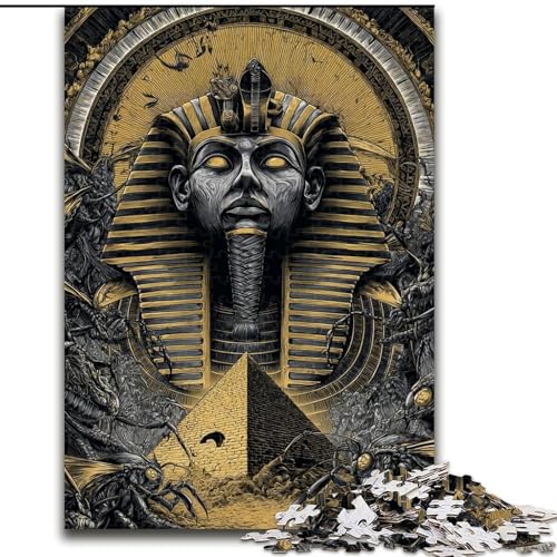 Puzzle für Teenager, 1000-teiliges Puzzle, ägyptisches Skelett, Quizspiel, Wanddekoration, einzigartige Geburtstags (Größe 26x38cm) von LiJianXXR