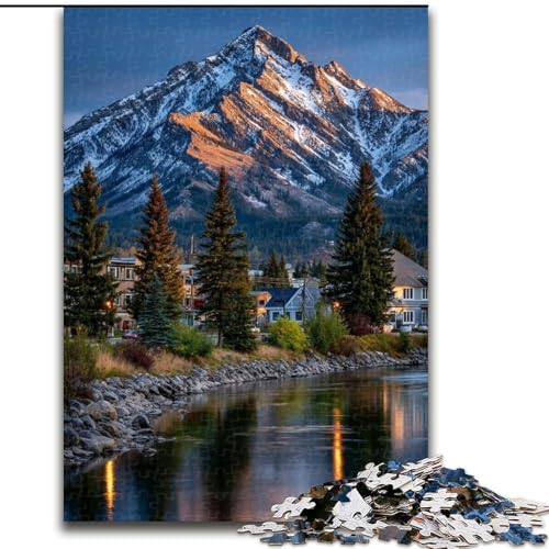 Puzzle für Teenager, 1000-teiliges Puzzle, wunderschöne Berge und Seen, Quizspiel, Wanddekoration, einzigartige Geburtstags (Größe 26x38cm) von LiJianXXR