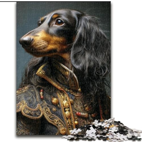 Puzzle für Teenager, 1000-teiliges Puzzle Dackel, Quizspiel, Wanddekoration, einzigartige Geburtstags (Größe 26x38cm) von LiJianXXR