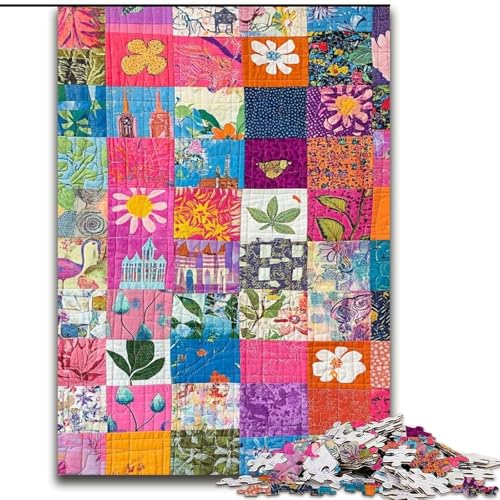 Puzzle für Teenager, Blumencollage, für Kinder ab 14 Jahren, Heimdekoration als Geschenk für die ganze Familie und Freunde (Größe 26x38cm) von LiJianXXR