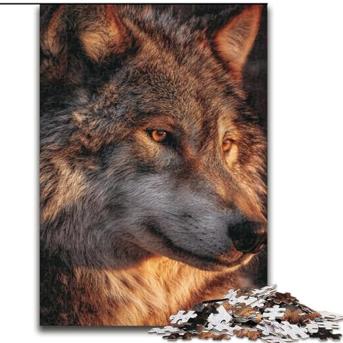 Puzzle für Teenager, Tierwolf, für Kinder ab 14 Jahren, Heimdekoration als Geschenk für die ganze Familie und Freunde (Größe 26x38cm) von LiJianXXR