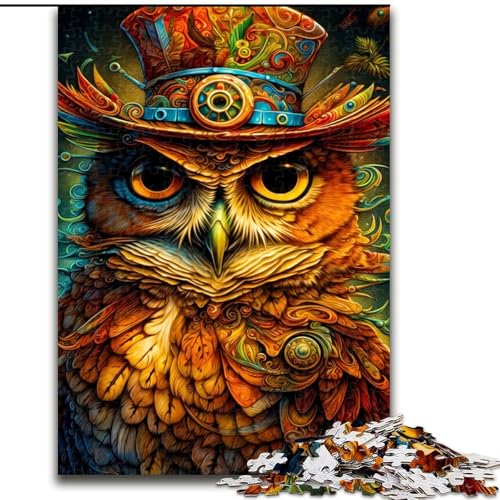 Puzzle mit 1000 Teilen für Erwachsene, Fantasie-Eulen-Puzzle aus Karton, perfekt für Teenager und Sammler, ideale Heimdekoration und Reisegeschenk, 1000 Teile(26x38cm) von LiJianXXR