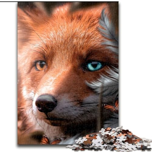 Puzzle mit 1000 Teilen für Erwachsene, Federfuchs-Puzzle aus Karton, anspruchsvolles Denkspiel für Teenager, perfekt als Heimdekoration oder Geschenk, 1000 Stück(26x38cm) von LiJianXXR