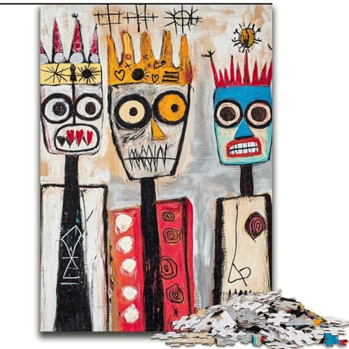 Puzzle mit 1000 Teilen für Erwachsene, Geschenke im Basquiat-Stil, geeignet für Kinder ab 14 Jahren, Lernspiele für zu Hause, DIY-Spielzeug, Kunstwerk, Geschenk (Größe 50x75cm) von LiJianXXR