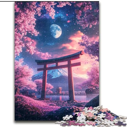 Puzzle mit 1000 Teilen für Erwachsene, Japanisches Torii-Tor-Puzzle aus Karton, anspruchsvolles Denkspiel für Teenager, perfekt als Heimdekoration oder Geschenk, 1000 Stück(26x38cm) von LiJianXXR