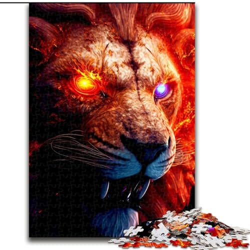 Puzzle mit 1000 Teilen für Erwachsene, Löwenpuzzle aus Karton, anspruchsvolles Denkspiel für Teenager, perfekt als Heimdekoration oder Geschenk, 1000 Stück(26x38cm) von LiJianXXR