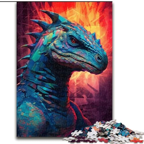 Puzzle mit 1000 Teilen für Erwachsene, Megalosaurus-Dinosaurier-Puzzle aus Karton, Denkspiel für Teenager, 1000 Teile(26x38cm) von LiJianXXR