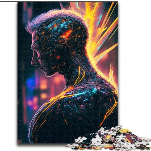 Puzzle mit 1000 Teilen für Erwachsene, futuristisches Zeitreisendes Puzzle aus Karton, entspannende Unterhaltung, Heimdekoration, 1000 Teile(26x38cm) von LiJianXXR