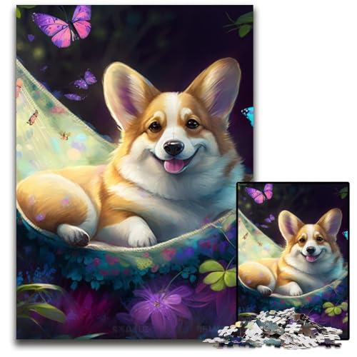 Puzzle mit 1000 Teilen für Erwachsene, wunderschöne Corgi-Puzzles, anspruchsvolle Puzzles, perfekte Dekoration für Zuhause oder das Büro, 26x38cm/10,23x14,96 Zoll Puzzle mit 1000 Teilen für Erwachsene, wunderschöne Corgi-Puzzles, anspruchsvolle Puzzles, perfekte Dekoration für Zuhause oder das Büro, 26x38cm/10,23x14,96 Zoll von LiJianXXR