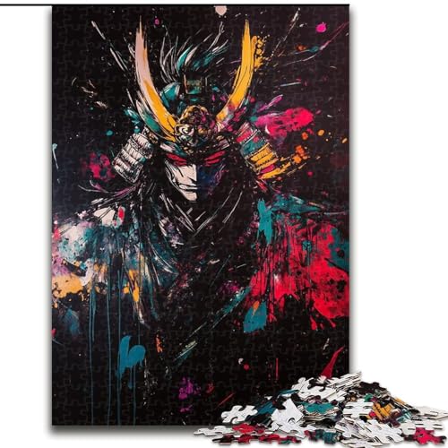 Puzzle mit 1000 Teilen für Erwachsene,Ninja-Samurai-Ölgemälde,für Kinder ab 14 Jahren,jedes Teil ist einzigartig – lustiges und herausforderndes Spiel für die ganze Familie,tolles Geschenk50x75cm von LiJianXXR