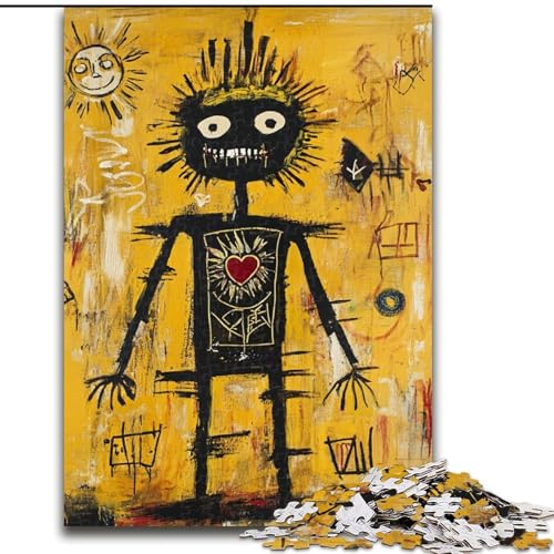 Puzzle mit 1000 Teilen für Erwachsene im Basquiat-Stil, Elefantenspielzeug, Denkspiel, Geburtstagsgeschenk, Geschenke, Wandkunst für Kinder ab 14 Jahren (Größe 50x75cm) von LiJianXXR