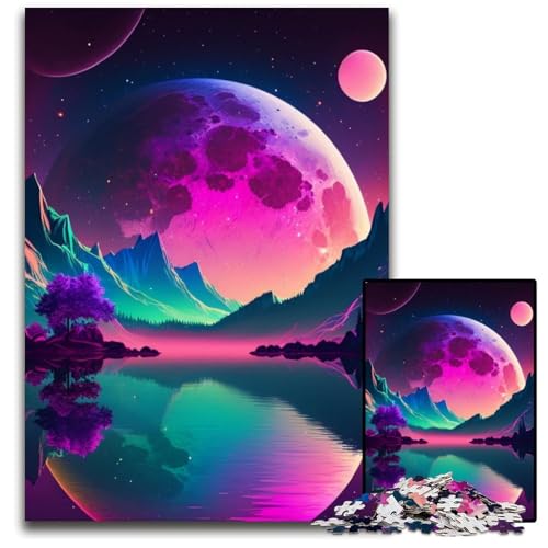 Puzzle mit Landschaften auf fremden Planeten für Erwachsene, 1000-teiliges Papppuzzle, anspruchsvolles DIY-Denkspiel für Jugendliche, 26x38cm/10,23x14,96 Zoll von LiJianXXR