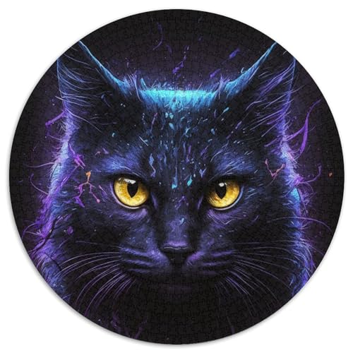Puzzles für Erwachsene mit 1000 Teilen, schwarzes Katzengesicht, Denkspiel, interaktives Familienspiel, geeignet für Kinder ab 14 Jahren, 67,5 x 67,5 cm Puzzles für Erwachsene mit 1000 Teilen, schwarzes Katzengesicht, Denkspiel, interaktives Familienspiel, geeignet für Kinder ab 14 Jahren, 67,5 x 67,5 cm von LiJianXXR