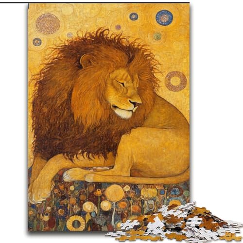 Puzzles für Erwachsene und Jugendliche, 1000 Teile, Löwenkunst, Lernspiele, Heimdekoration, geeignet für die Schreibtischdekoration (Größe 50x75cm) von LiJianXXR
